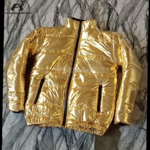 Veste dorée de qualité supérieure pour hommes et femmes, veste en duvet respirante à séchage rapide, confortable, service OEM. - Product Image 4