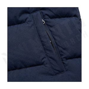 Hooded Quilted Waterproof <b>Bubble</b> Jacket Black Full Sleeve Winter Windproof Cotton Shell Knitted Fabric Polyester Filling Stand - Product Image 5
