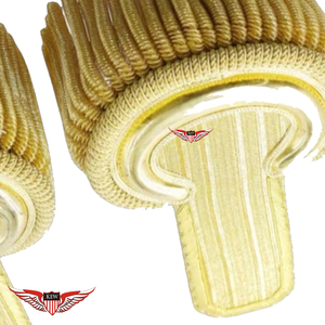 Epaulettes de hombro de repuesto con flecos de oro para recreación histórica, ecológicos y personalizables - Product Image 2