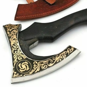 Hacha Vikinga Tomahawk de Acero al Carbono Forjado a Mano, Diseño con Acero al Carbono de Alta Calidad, Tallado de Alta Calidad - Product Image 1