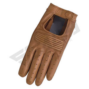 Gants d'hiver unisexes en cuir de chèvre pour la conduite et l'équitation, à doigts entiers, non doublés, antidérapants, personnalisables - Product Image 6