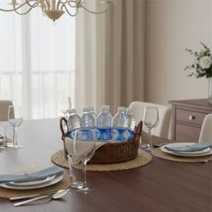 Cesta Ovalada de Mimbre Artesanal con Agua Mineral - Product Image 5