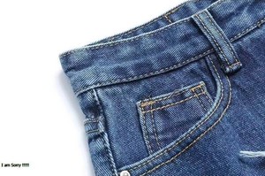 High Waist Distressed Denim Shorts Button Front <b>Asymmetric</b> <b>Hem</b> Raw Edge Casual Summer Women Shorts - Product Image 6