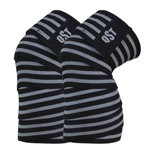 Bandes de genou antidérapantes unisexe taille unique en coton élastique pour haltérophilie, squats, entraînement de soulevé de terre, fitness et powerlifting - Product Image 2