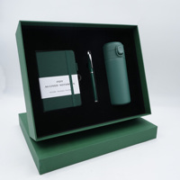 Nouveauté : Ensemble cadeau personnalisé avec carnet en cuir A6, stylo et bouteille d'eau isotherme de 300 ml pour cadeau d'affaires haut de gamme en gros