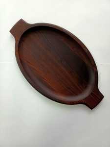 Ensemble de plateaux en bois rustique, plateaux de service en sheesham faits à la main avec bords sculptés - Product Image 5