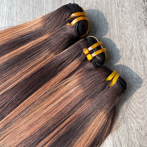 Cheveux vierges bruts vietnamiens de qualité supérieure, lissage machine double, couleur piano - Product Image 4