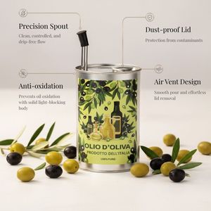 [Holar] Aceitera de Acero Inoxidable de Estilo Europeo, Fabricada en Taiwán, de 500cc y Forma Ovalada, para Aceite de Oliva - Product Image 2