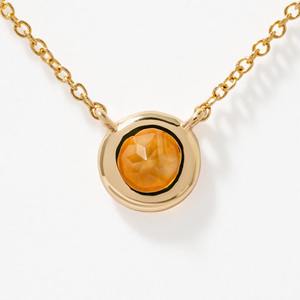 Collar con Colgante de Diamante Redondo con Engaste de Oro Amarillo de 14K, 0.15ct, Joyería Fina de Lujo con Certificación IGI para Mujer, Venta al Por Mayor - Product Image 2