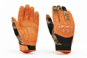 Comfortable Custom Embroidery Logo Anti <b>Slip</b> Riding Gloves <b>Full</b> Finger Protective Motocross Racing Gloves Touch Screen Windproof - Product Image 3