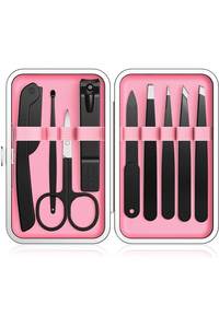 HABI INDUSTRIES Professional Manicure Pedicure Kit PU <b>Leather</b> Case Multi-Function 16-Piece Stainless Steel Clippers Portable - Product Image 6