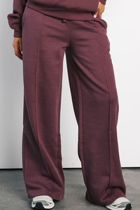 Damen Lila Weite Jogginghose mit Hoher Taille Lässige Locker Sitzende Lounge-Hose Gerades Bein Jogger-Hose Modische Großhandelskleidung - Product Image 1