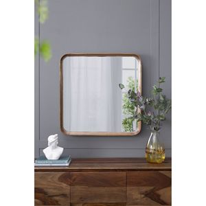 32 \ "x32 \" specchio a parete quadrata con struttura in legno per ingresso bagno soggiorno - Product Image 4