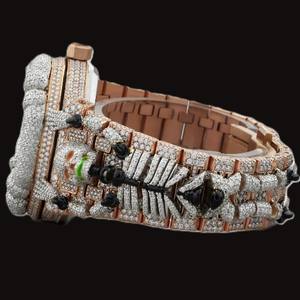 Collar de Lujo Personalizado con Calavera, Diamantes de Moissanita, Elegante y Ajustable, con Correa Ajustable, para Cualquier Ocasión - Product Image 3