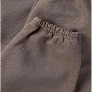 Pantalon de jogging décontracté pour homme, style streetwear tendance, mi-lourd, infroissable, avec braguette zippée, coupe ample, en molleton de coton délavé clair et effet usé - Product Image 3