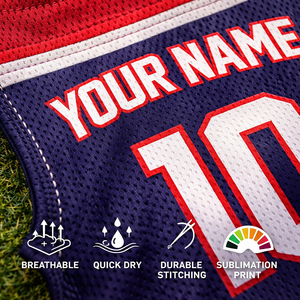 Custom Soccer Team Jersey Schools Quick Dry Fit Breathable 100% Polyester Fabric Sublimated Player Name Number - Product Image 3