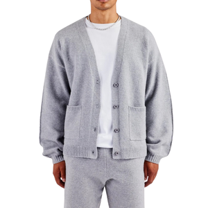 Suéter Cárdigan de Invierno para Hombre de Primera Calidad, Tejido con Botones, Casual, Manga Larga, Ligero, Suave, Lana Viscosa, Transpirable, Antiencogimiento - Product Image 1