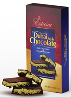 Chocolate Sólido al Estilo Dubai ESTANA, Barra de Chocolate Dulce con Pistacho y Kunafa, Envoltura Individual, Paquete de 10 Unidades, 108g, 12 Meses de Duración, Venta al Por Mayor