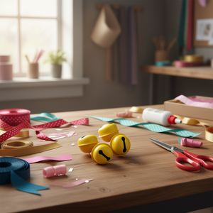 ILAN Cascabel Giallo 22mm 4 Pezzi per Artigianato e Decorazioni - Product Image 3