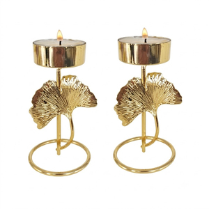 Support de bougie chauffe-plat en métal doré avec filigrane décoratif ajouré, idéal pour les centres de table de mariage et les événements festifs - Product Image 5