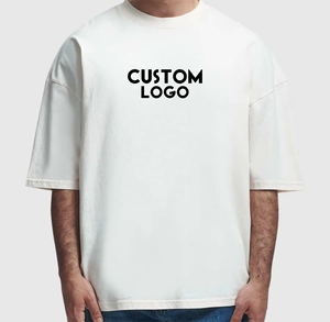 Camiseta Unisex de Algodón 100% Tejido Sólido, Corte Holgado y Cuadrado, Manga Corta, con Serigrafía, Anti-Pilling, Transpirable, Estilo Urbano - Product Image 4