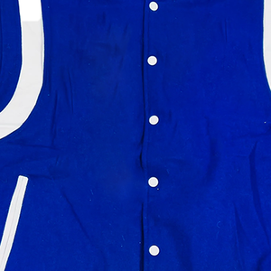Chaqueta Varsity de Lana Azul para Hombre, Estilo Clásico Urbano, Logotipo Personalizado Bordado, Estilo Universitario, Fabricante OEM, Resistente al Viento - Product Image 5