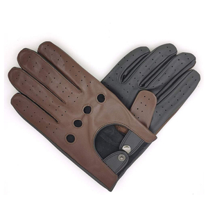 Lightweight Real Leather <b>Driving</b> <b>Gloves</b> For Adult Lambskin Brown Breathable <b>Driving</b> Winter Season <b>Gloves</b> - Product Image 5