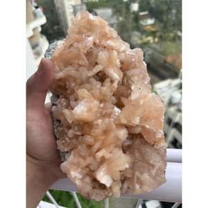 Natural Orange Stilbite <b>Crystal</b> Stone Mineral Specimen Angel Feng Shui Environmentally Friendly for Home Decor Gift Wholesale - Product Image 1