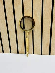 Loupe de poche en laiton de 2 pouces avec poignée en laiton massif |   Loupe de lecture et d'inspection en verre optique - Product Image 3