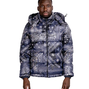 Veste décontractée pour homme AMERICAN TRENCH CLOTHING, personnalisée, col montant, logo frontal, ultra légère, en duvet d'oie, coupe-vent et respirante - Product Image 3