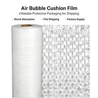 Rouleau de film à bulles gonflable personnalisé pour l'e-commerce, coussin d'air pour l'emballage de bouteilles cosmétiques et d'électronique