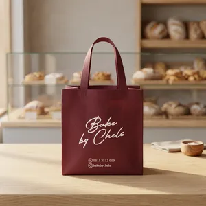 Bolsa de Embalaje para Pastelería Personalizada, No Tejida, Ecológica, Reutilizable, Termosellada, Impresa con Serigrafía, Venta al Por Mayor - Product Image 2