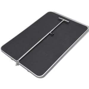 Table de toilettage pour chien de taille moyenne, en bois d'ingénierie noir avec surface en caoutchouc durable pour les produits de toilettage des animaux de compagnie - Product Image 4