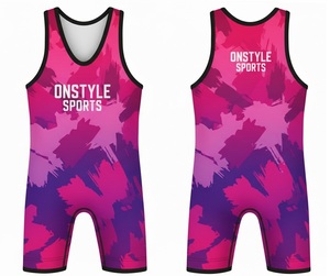 Factory Wholesale ONSTYLE SPORTS Sublimation Running Marathon Singlet Set Polyester Fiber Mesh 220g Custom Men Anti-Bacterial - Product Image 4