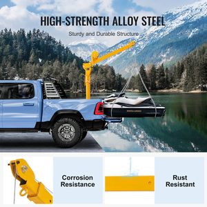 Grue de camion pliable en acier d'une capacité de 16 tonnes avec treuil manuel pour une rotation à 360 degrés - Product Image 6