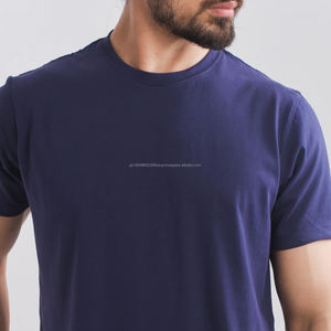T-shirt en coton biologique 100 % de haute qualité, col rond, tissu tissé léger personnalisé pour hommes, vente en gros - Product Image 6
