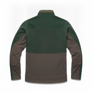 Veste en polaire verte pour homme, col montant, fermeture éclair, color block, décontractée, coupe régulière, coupe-vent, pour l'automne - Product Image 2