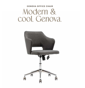 Modern Adjustable Swivel <b>Dining</b> <b>Chair</b> Dark <b>Gray</b> Fabric Metal Base Rolling Home Furniture Visitor Seating - Product Image 1