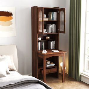 Scrivania Convertibile Multifunzione per Ufficio Domestico con Ripiano e Cassetto, Scrivania Pieghevole con Armadietto - Product Image 1