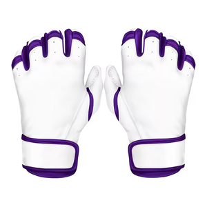 Professional Manufactures High Quality Cowhide Full Finger Right-Handed Baseball Batting Gloves Solid Color New Style Sports - Product Image 2