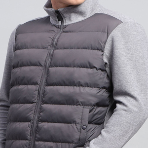 <b>Men's</b> Stand Collar Puffer Jacket Lightweight Quilted Windproof Solid Color Casual Winter <b>Coat</b> With Front Pocket Zipper Closure - Product Image 5