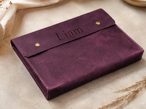 Personalized <b>Leather</b> Document Organizer - Vintage <b>A4</b> & Letter Size Holder <b>Folder</b> - Product Image 2