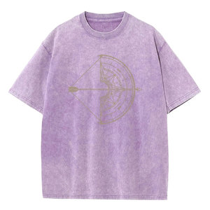 เสื้อยืดแขนสั้นผู้ชายผ้าฝ้ายฟอกสีสไตล์วินเทจ คอกลม นุ่มสบาย ใส่ได้ในฤดูร้อน น้ำหนัก 230 กรัม สไตล์เรโทร - Product Image 5