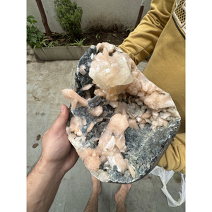 Premium White Apophyllite Yellow Stilbite on Black Coral <b>Crystal</b> Natural Mineral Stone for Home Decor and Wholesale - Product Image 2