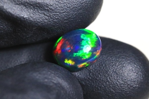 Genuine Ethiopian <b>Black</b> Opal Cabochon Stone Oval Shape Smooth <b>Polished</b> <b>Black</b> Opal Gemstone A Similar Picture - Product Image 1