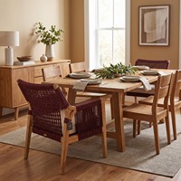 Nouvelle arrivée, ensemble de table à manger en teck massif, design scandinave moderne, durable, avec coussins, meubles de luxe pour la cuisine et la salle à manger
