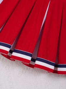 Conjunto de Chaleco y Falda Plisada para Niñas de 6 a 16 Años, Traje para Animadoras, Deportes, Baile, Entrenamiento, Competencia, Actuación, Ejercicio - Product Image 5