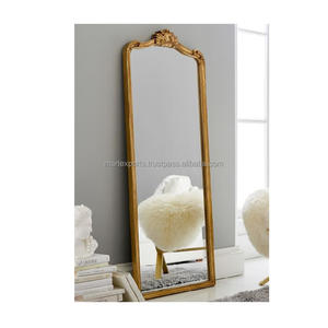 Miroir mural rond en métal de luxe fabriqué à la main miroir mural décoratif surdimensionné élégant pour la maison et la ferme modernes - Product Image 3