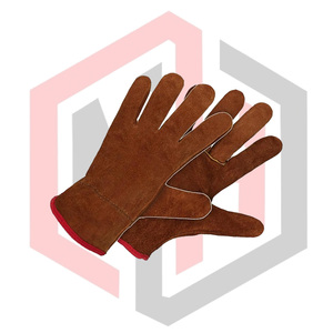 Guantes de Trabajo de Cuero para Uso General, Antideslizantes, Resistentes a Desgarros, Transpirables, Anticorte, Antiestáticos, con Puño Ajustable - Product Image 2