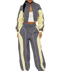 Chándal deportivo OEM ajustado para mujer cortavientos transpirable con cremallera camisetas activas de entrenamiento para mujer diseño personalizado - Product Image 1